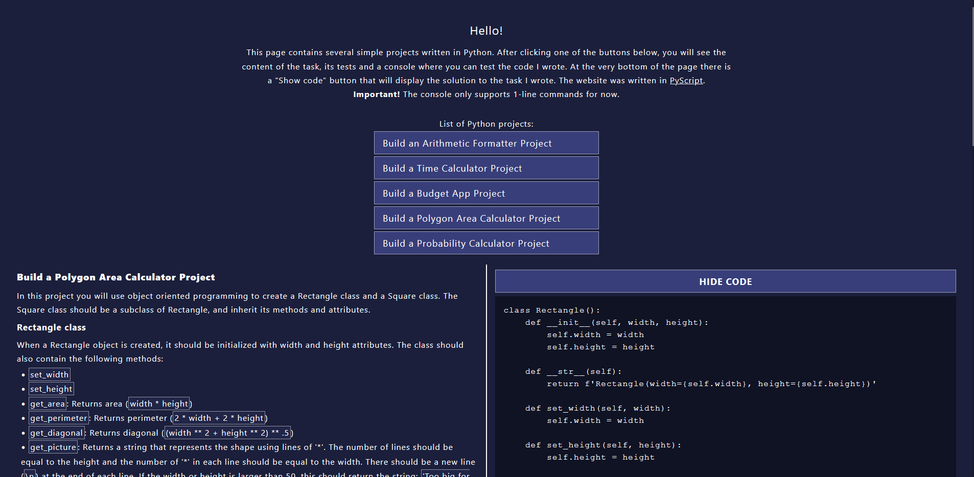 PyScript project preview img